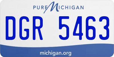 MI license plate DGR5463