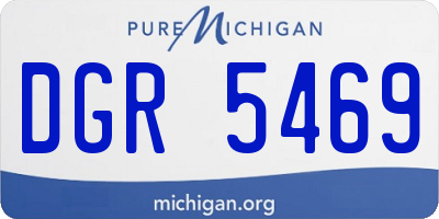 MI license plate DGR5469