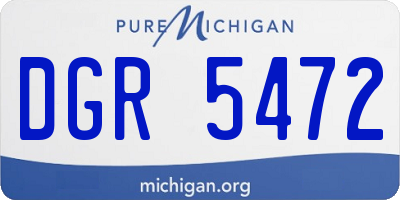 MI license plate DGR5472