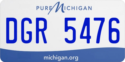 MI license plate DGR5476