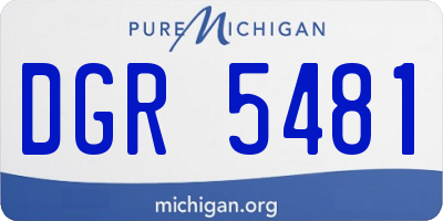 MI license plate DGR5481