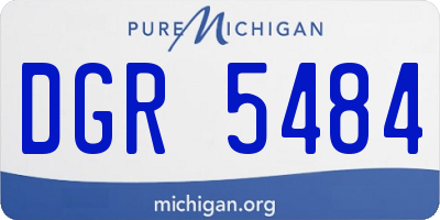 MI license plate DGR5484