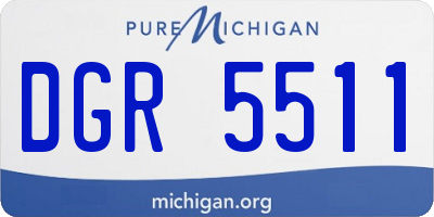 MI license plate DGR5511