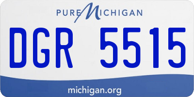 MI license plate DGR5515