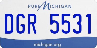 MI license plate DGR5531