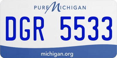 MI license plate DGR5533
