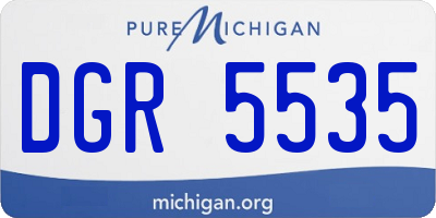 MI license plate DGR5535