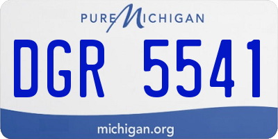MI license plate DGR5541
