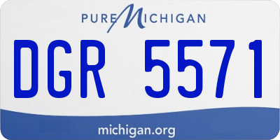 MI license plate DGR5571