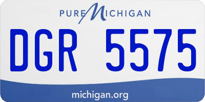 MI license plate DGR5575