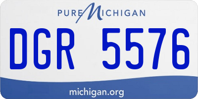 MI license plate DGR5576