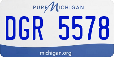 MI license plate DGR5578