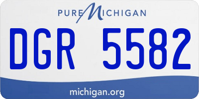 MI license plate DGR5582
