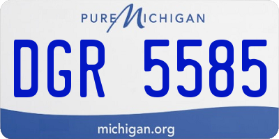 MI license plate DGR5585