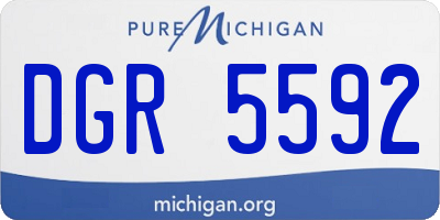 MI license plate DGR5592