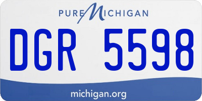 MI license plate DGR5598
