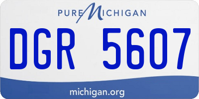 MI license plate DGR5607