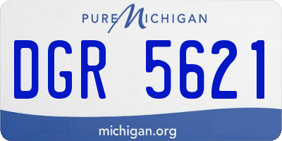 MI license plate DGR5621