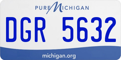 MI license plate DGR5632
