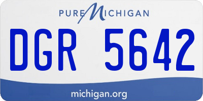 MI license plate DGR5642