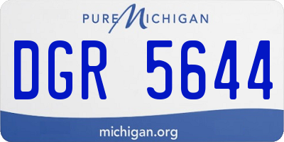 MI license plate DGR5644