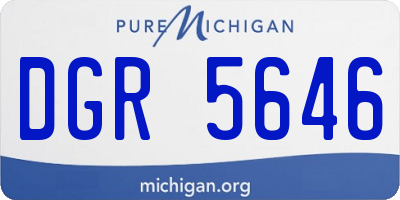 MI license plate DGR5646