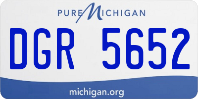 MI license plate DGR5652