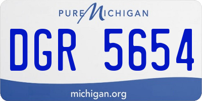 MI license plate DGR5654