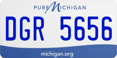 MI license plate DGR5656