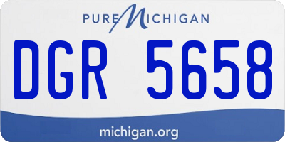 MI license plate DGR5658