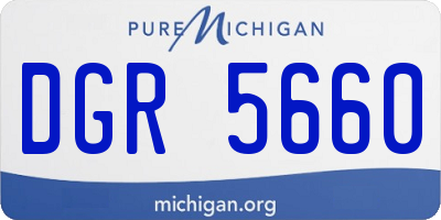 MI license plate DGR5660
