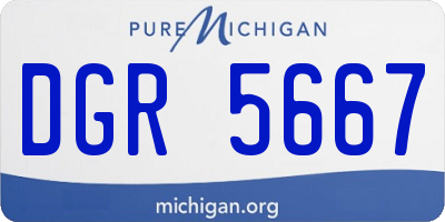 MI license plate DGR5667