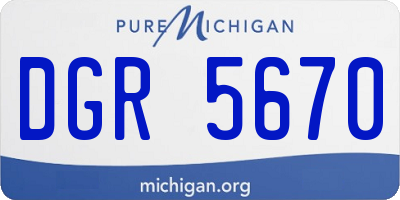 MI license plate DGR5670