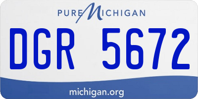 MI license plate DGR5672