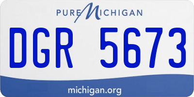 MI license plate DGR5673