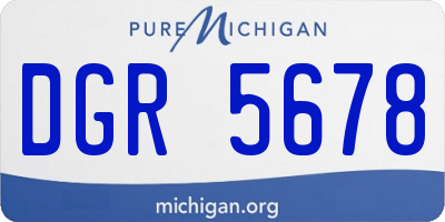 MI license plate DGR5678