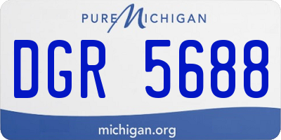 MI license plate DGR5688