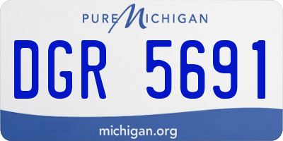 MI license plate DGR5691