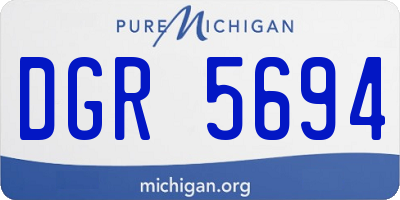 MI license plate DGR5694