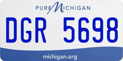 MI license plate DGR5698