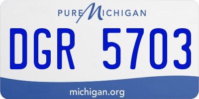 MI license plate DGR5703