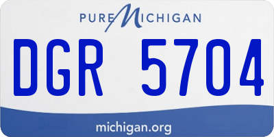 MI license plate DGR5704