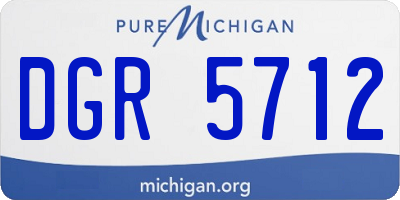 MI license plate DGR5712