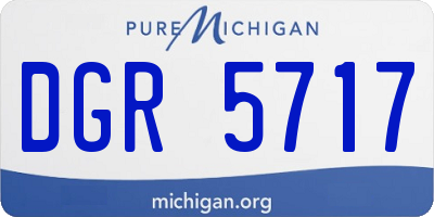 MI license plate DGR5717