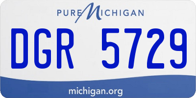 MI license plate DGR5729