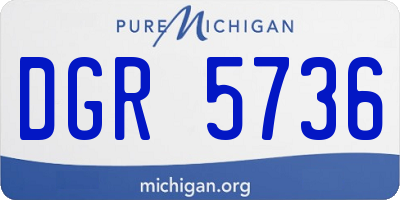 MI license plate DGR5736