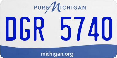 MI license plate DGR5740