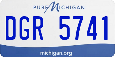 MI license plate DGR5741