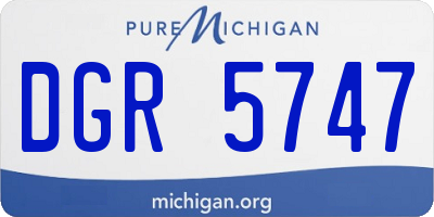 MI license plate DGR5747