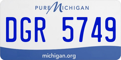 MI license plate DGR5749